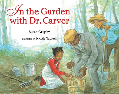 Paperback book titled "In the Garden with Dr. Carver" by Albert Whitman & Company, featuring a garden scene on the cover.