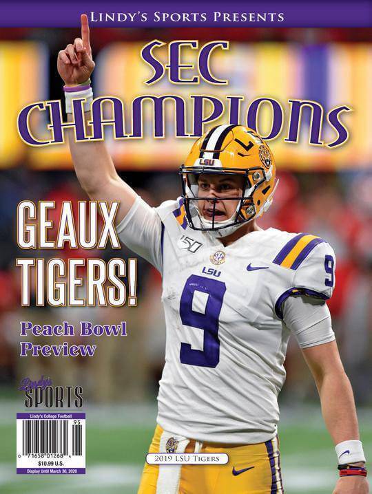 Lindy’s 2025-26 NFL & College Football Preview Combo Pack Sports Magazines SureShot Books Publishing LLC 2019 LSU TIGERS SEC CHAMPIONS