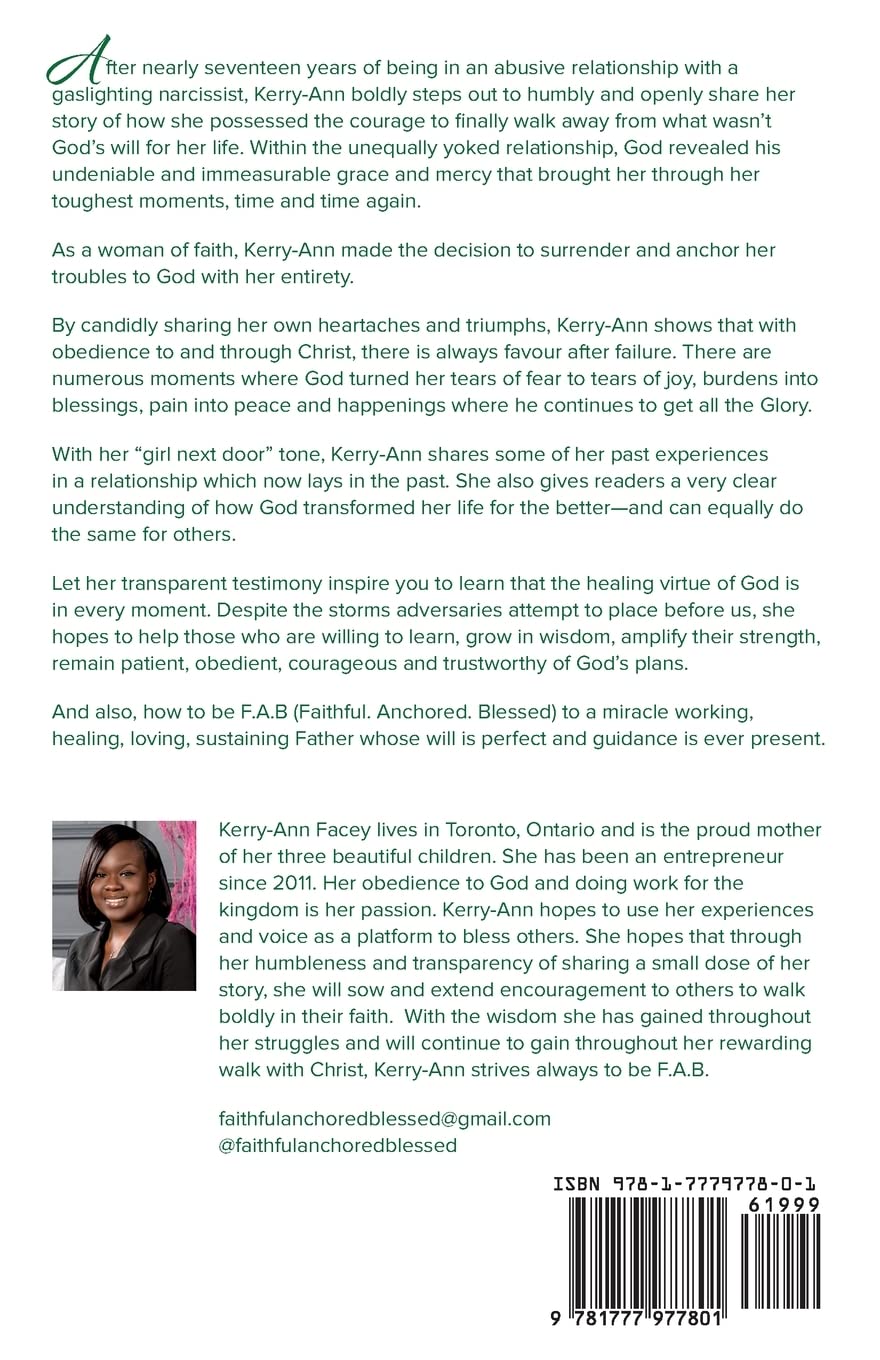 Faithful Anchored Blessed: Using My Entirety To Push Through Storms With Christ SureShot Books Publishing LLC