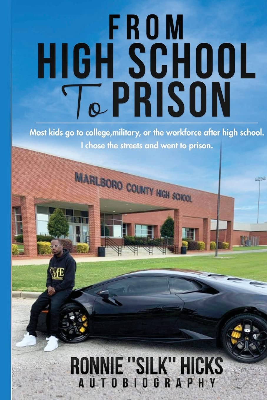 Book cover image of "From High School to Prison" by Ronnie Hicks, featuring a visual design related to parenting and relationships.