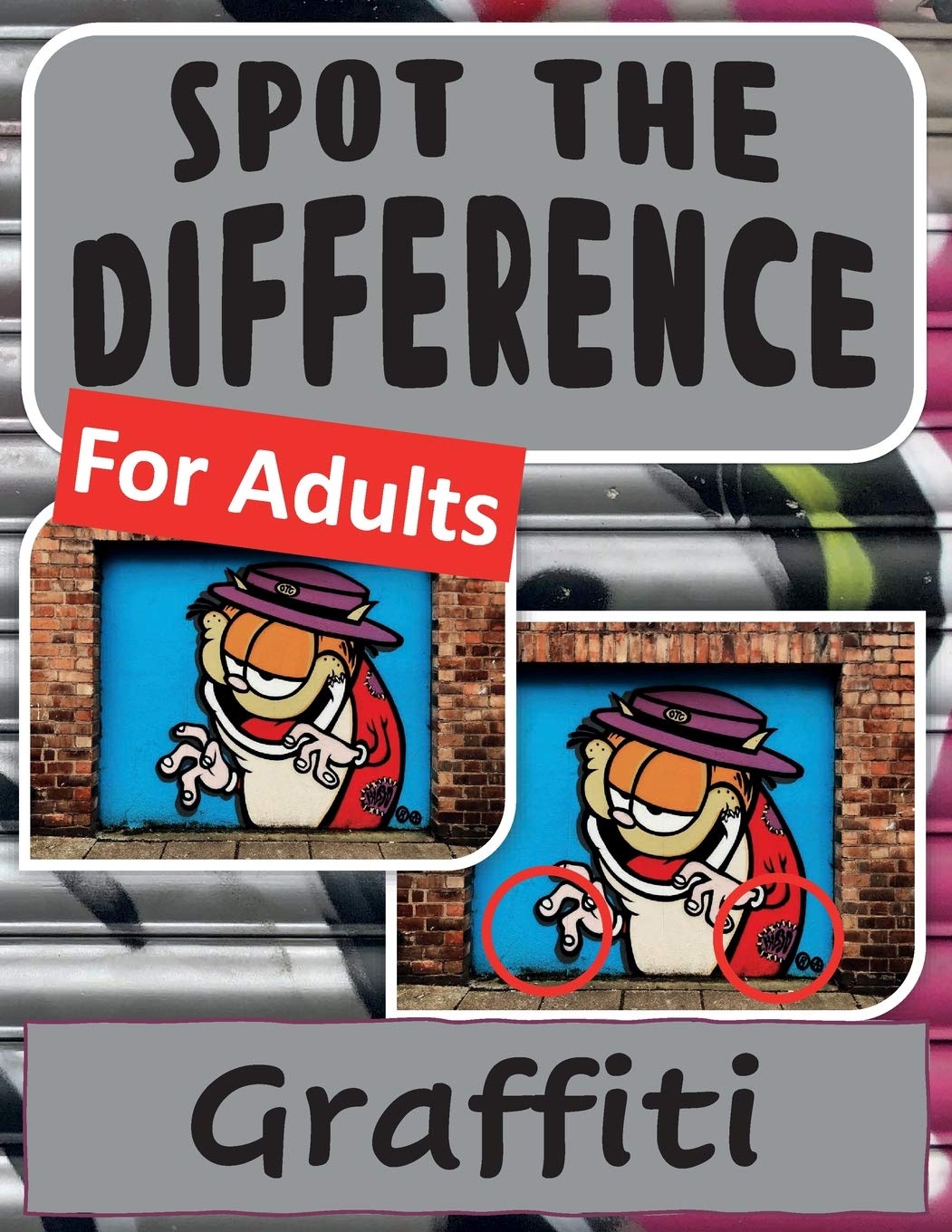 Spot the Difference Book for Adults - Graffiti - SureShot Books Publishing LLC