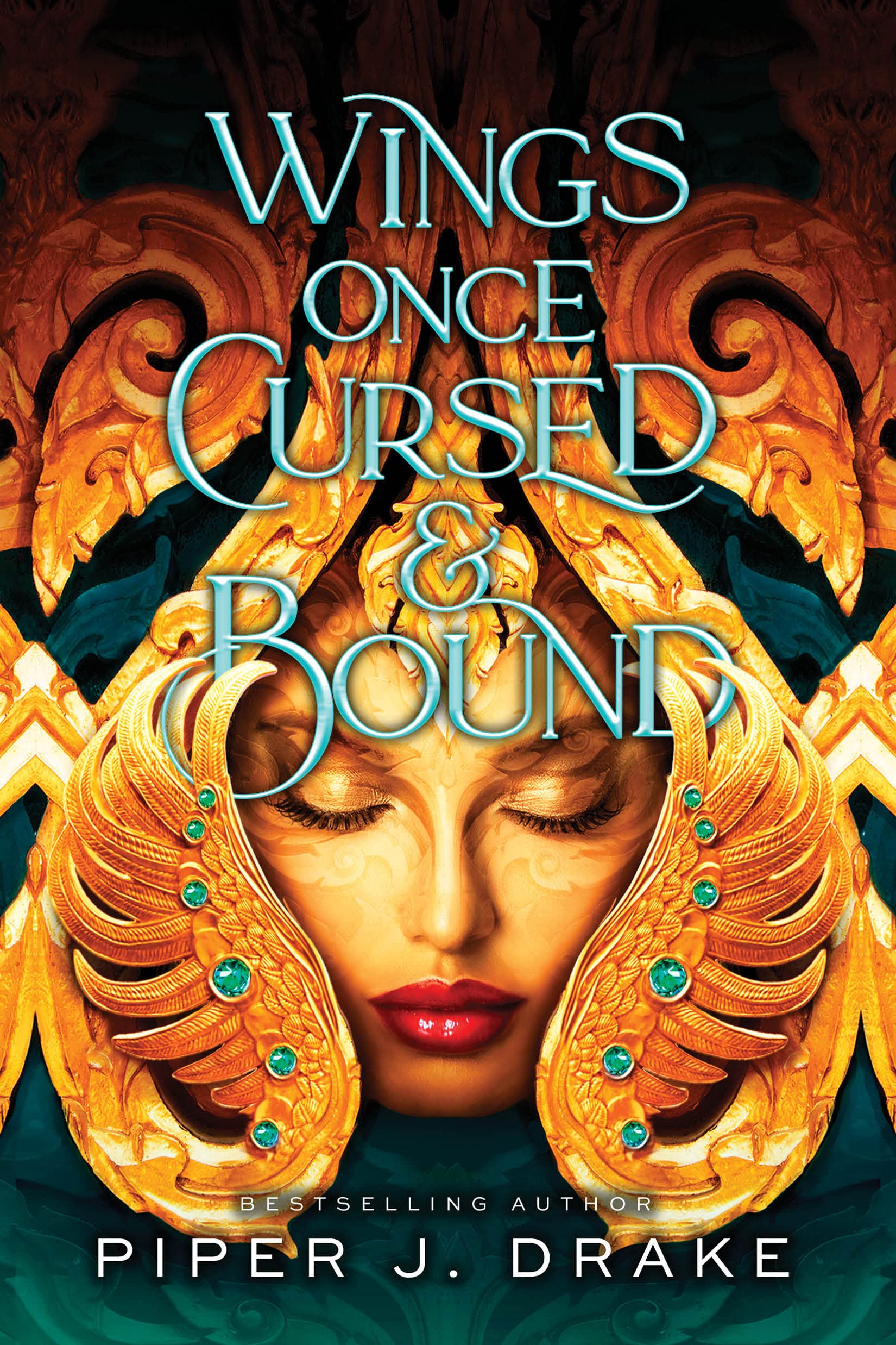 Paperback of Wings Once Cursed & Bound by Sourcebooks Casablanca, featuring the book cover with dark fantasy artwork.