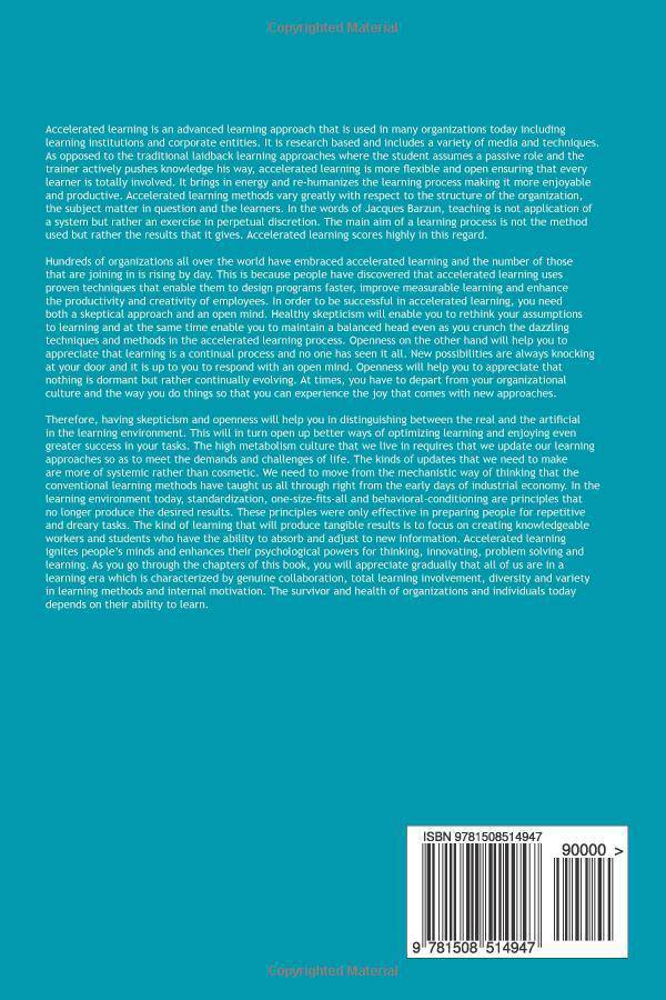 Accelerated Learning - Advanced Technique for Fast Learning: Become a Super Learner - Learn Speed Reading and Advanced Memorization Study Aids | Study & Test-Taking Skills Abreu, Thomas