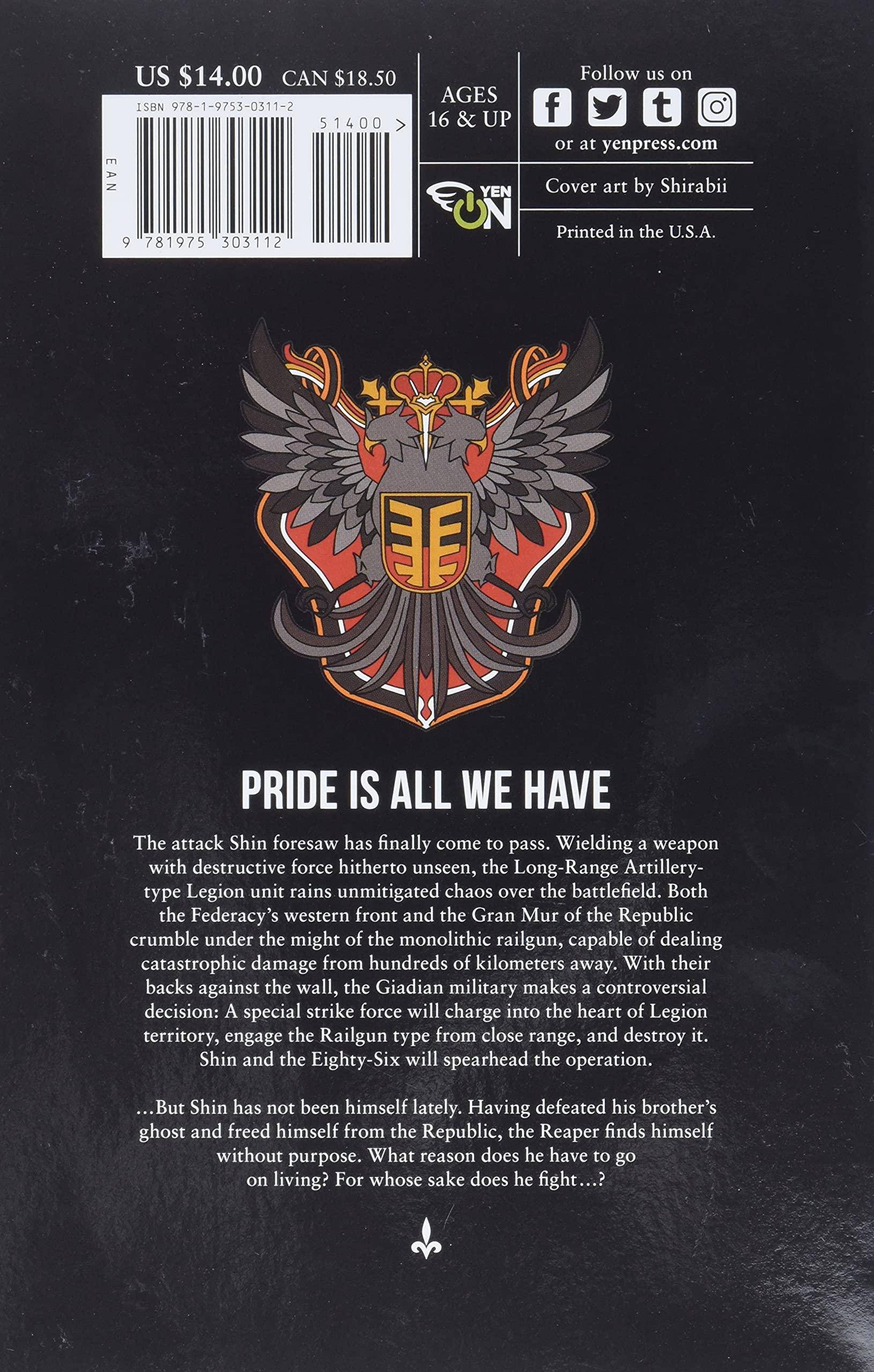 86--Eighty-Six, Vol. 3 (Light Novel): Run Through the Battlefront (Finish) Young Adult Fiction | Light Novel (Ranobe) Asato Asato