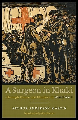 Paperback book titled "A Surgeon in Khaki" by Bison, showing the cover with historical war imagery from World War I.