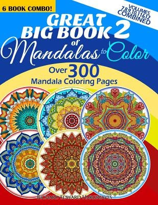 Paperback mandala coloring book with over 300 detailed mandala designs, ideal for relaxation and creative coloring.