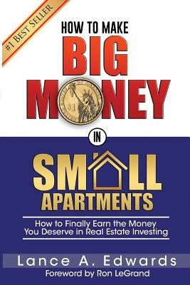 Paperback book titled "How to Make Big Money in Small Apartments" by Createspace Independent Publishing Platform, with a plain cover design.