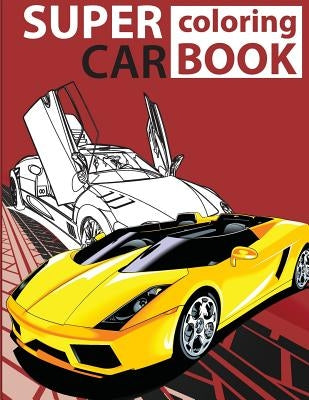 Coloring book for kids featuring super cars, with playful car illustrations for boys and girls, perfect for preschoolers.