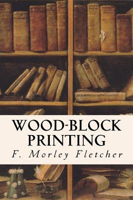 Paperback wood-block printing book by Createspace Independent Publishing Platform showing colorful stamped designs on the cover.