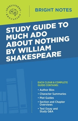 Paperback Study Guide to William Shakespeare's Much Ado About Nothing by Dexterity, featuring analysis and summaries.