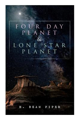 Paperback of Four Day Planet and Lone Star Planet science fiction novels by E-Artnow, featuring book covers with futuristic artwork.