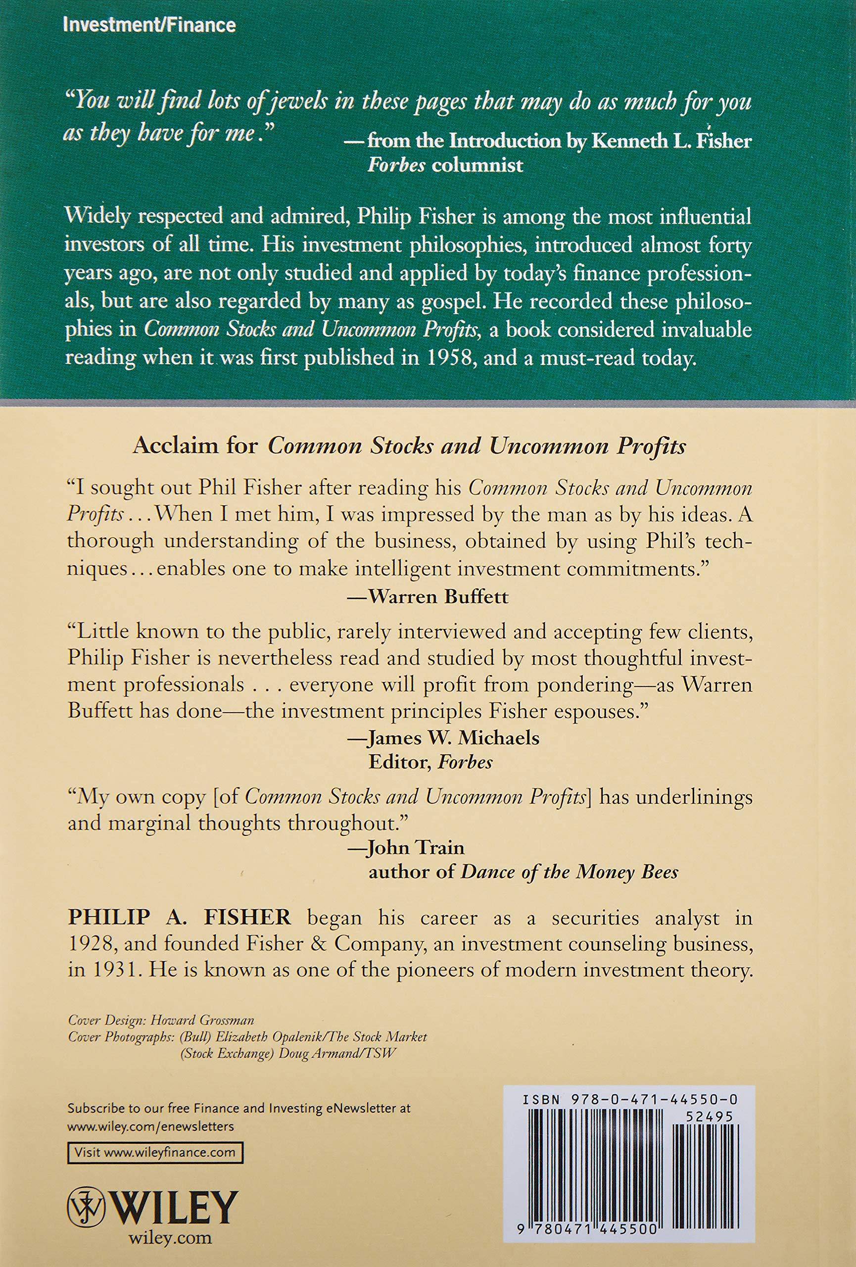 Common Stocks and Uncommon Profits and Other Writings Business & Economics | Investments & Securities | General Fisher, Philip A