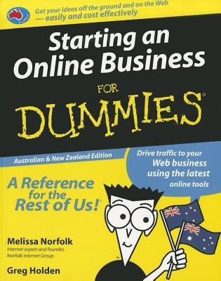 Paperback book titled "Starting an Online Business for Dummies" by For Dummies, featuring a clean cover design.