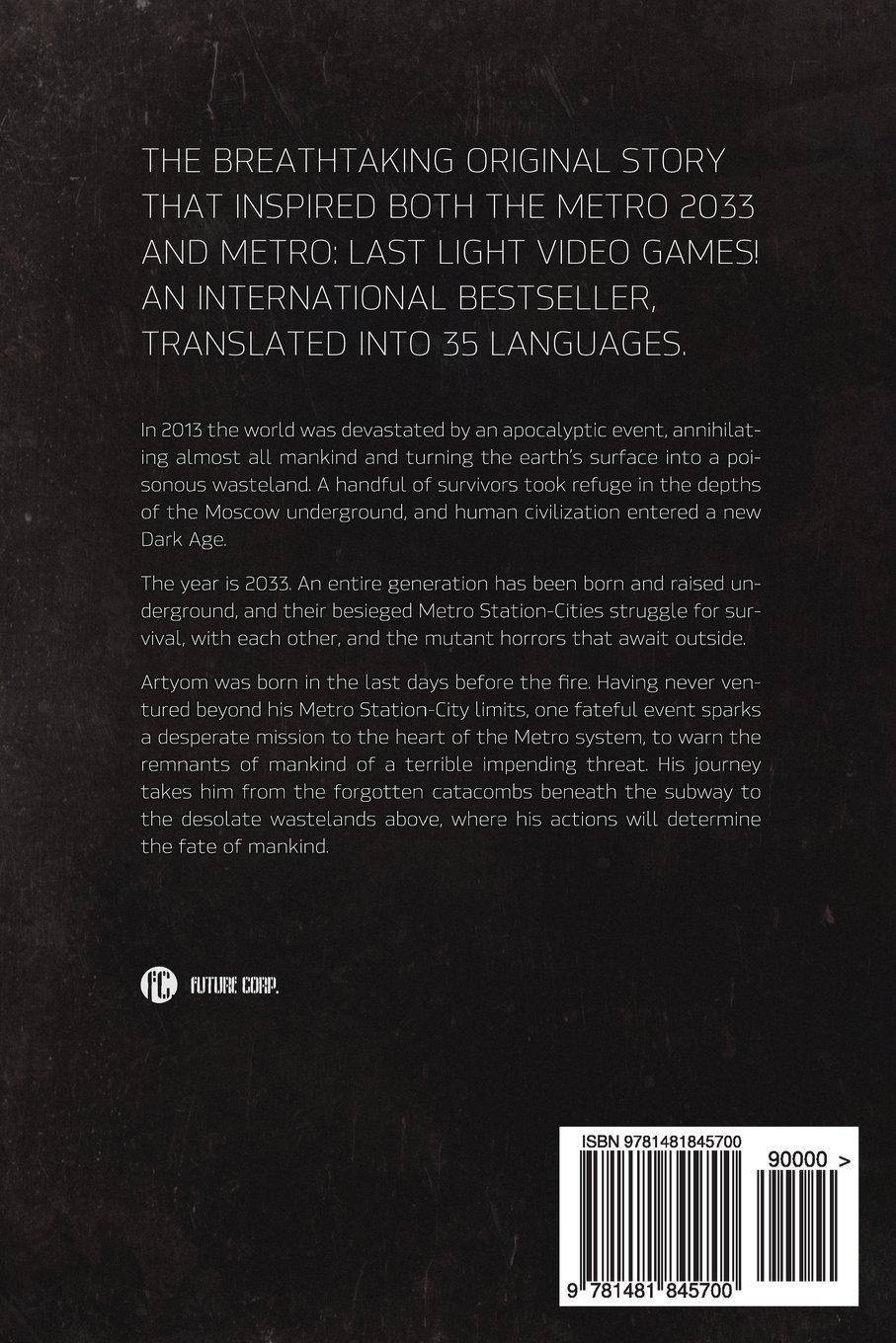 Metro 2033: First U.S. English edition Fiction | Science Fiction | Action & Adventure Glukhovsky, Dmitry