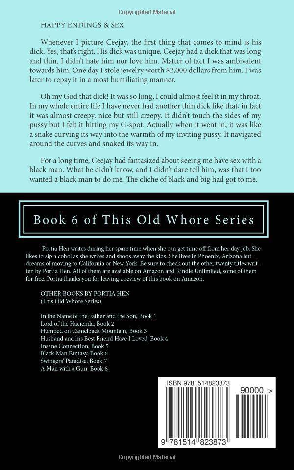 Black Man Fantasy: Book 6 of This Old Whore Series Fiction | Erotica | General Hen, Portia