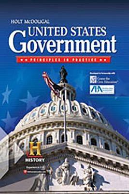 Holt McDougal paperback textbook titled Crf4 W/ Ansky Holt Us Govt: Prin Prac 2010, showing the front cover with title and author.