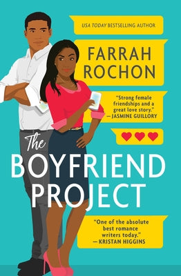 Paperback copy of The Boyfriend Project by Forever, featuring the book cover with vibrant colors and title text.