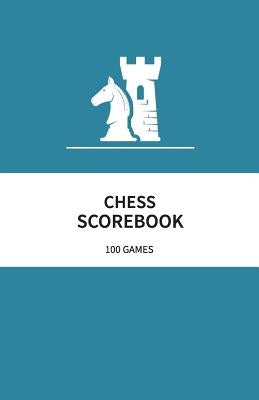Chess Scorebook 100 Games: 80 Moves Chess Notation Book Teal Paperback Independently Published