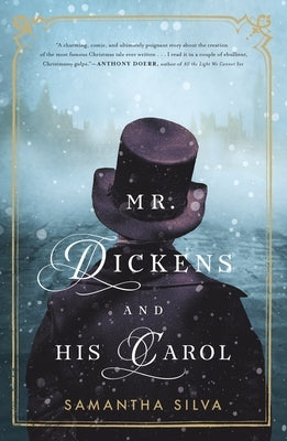 Paperback copy of Mr. Dickens and His Carol by Flatiron Books, featuring a cover with vintage illustration and festive design.