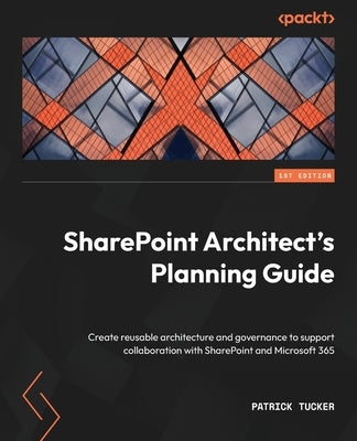Paperback SharePoint Architect's Planning Guide by Packt Publishing, featuring a cover with architectural diagrams and planning tips.