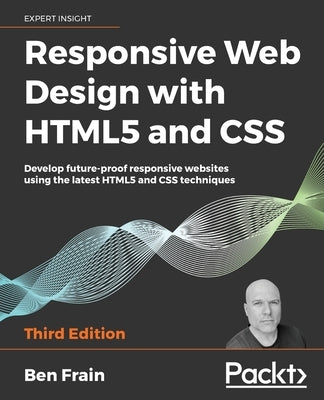 Paperback book titled "Responsive Web Design with HTML5 and CSS" by Packt Publishing, featuring a cover with web design graphics.