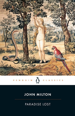 Paperback of "Paradise Lost" by John Milton, published by Penguin Group, showing the book cover with classic artwork.