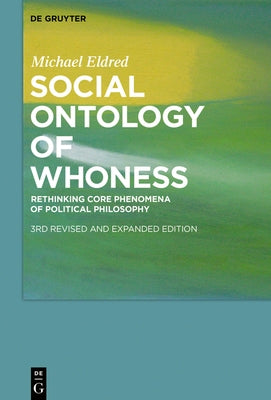 Paperback of Social Ontology of Whoness by de Gruyter, featuring the book cover with title and author details.