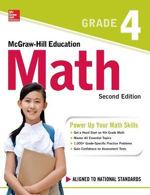 Fourth grade McGraw-Hill Education Math textbook by McGraw-Hill Companies, showing the cover with colorful illustrations.