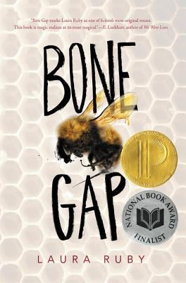 Cover of the book "Bone Gap" by Balzer & Bray/Harperteen, featuring an illustrated scene with a mysterious, dreamy landscape.