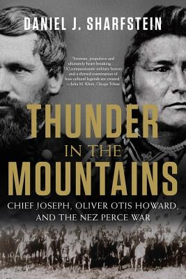 Paperback book titled "Thunder in the Mountains" by W. W. Norton & Company, featuring cover art related to Chief Joseph and the Nez Perce War.