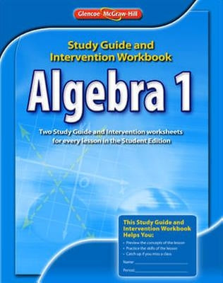 Algebra 1 Study Guide and Intervention Workbook Paperback McGraw-Hill/Glencoe