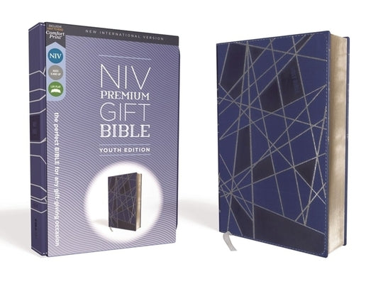Niv, Premium Gift Bible, Youth Edition, Leathersoft, Blue, Red Letter Edition, Comfort Print: The Perfect Bible for Any Gift-Giving Occasion Bible Zonderkidz
