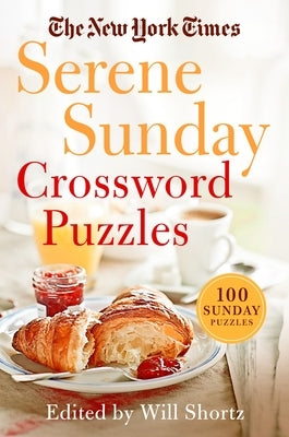 Paperback of The New York Times Serene Sunday Crossword Puzzles with a crossword grid and puzzle clues on the cover.