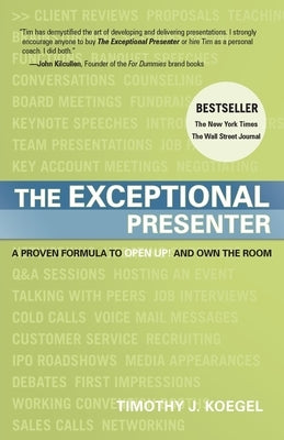 Paperback of The Exceptional Presenter by River Grove Books, featuring the book cover with title and author details visible.