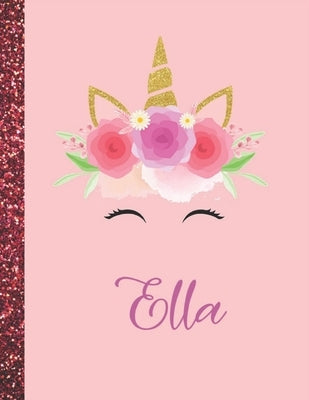 Ella: Ella Marble Size Unicorn SketchBook Personalized White Paper for Girls and Kids to Drawing and Sketching Doodle Taking Paperback Independently Published
