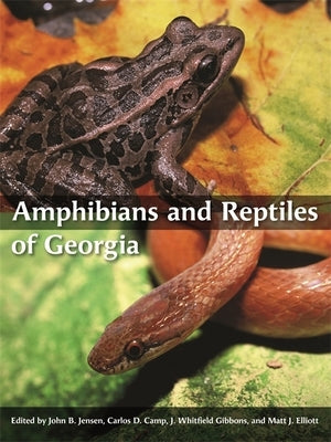 Paperback book titled "Amphibians and Reptiles of Georgia" from University of Georgia Press, featuring a colorful cover illustration.