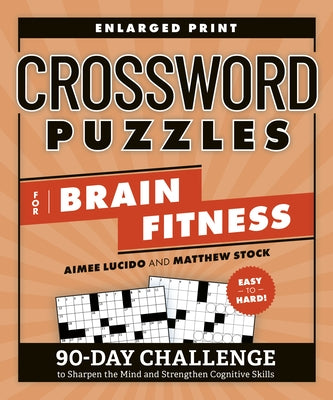 Paperback crossword puzzles book by Zeitgeist, designed to challenge the mind and improve cognitive skills over 90 days.