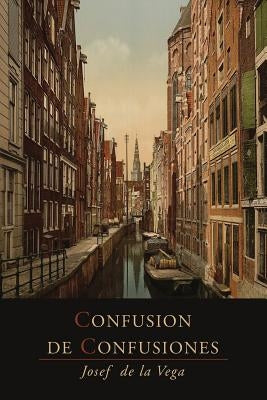 Paperback of Confusion de Confusiones, a historical book about the Amsterdam Stock Exchange by Martino Fine Books, shown with cover details.