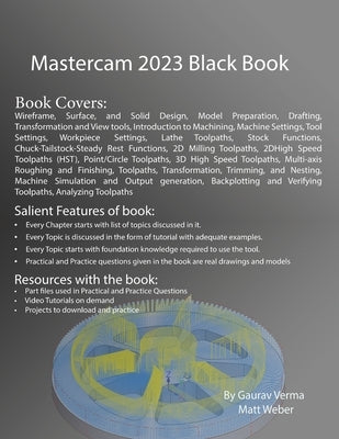 Mastercam 2023 Black Book: 3rd Edition Paperback Cadcamcae Works