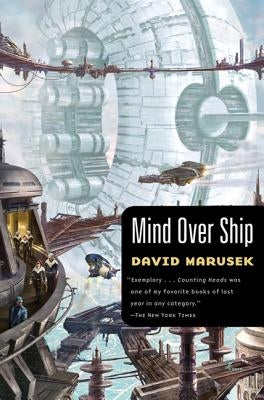 Paperback of "Mind Over Ship" by Tor Books, featuring the book cover with abstract artwork and title text.