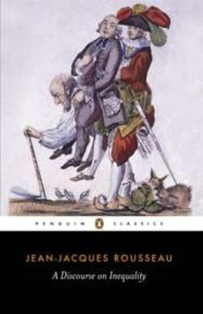 Paperback copy of "A Discourse on Inequality" by Penguin Group, showing the book cover with title and author visible.