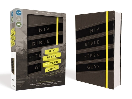 NIV, Bible for Teen Guys, Leathersoft, Charcoal, Elastic Closure: Building Faith, Wisdom and Strength Bible Zondervan