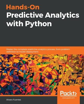 Paperback book titled Hands-On Predictive Analytics with Python by Packt Publishing, featuring a cover with a data and analytics theme.