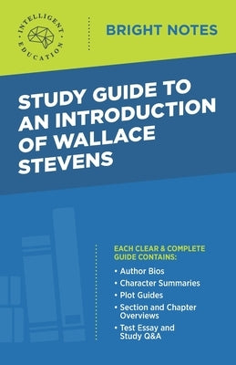 Study Guide to an Introduction of Wallace Stevens Paperback Dexterity