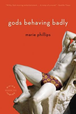Paperback of "Gods Behaving Badly" by Back Bay Books, featuring the book cover with artistic design and title text.