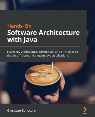 Paperback book titled "Hands-On Software Architecture with Java" by Packt Publishing, featuring a cover design with Java and architecture themes.
