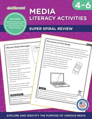 Media Literacy Activities Grades 4-6 Paperback Chalkboard Publishing