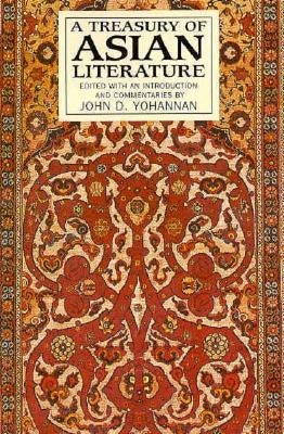 Cover of A Treasury of Asian Literature by Plume Books featuring artwork representing Arabia, India, China, and Japan.