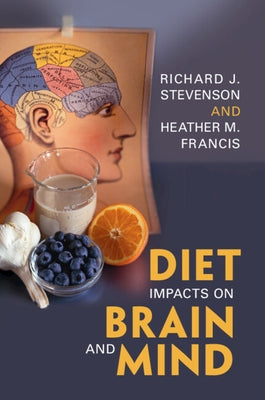 Paperback titled "Diet Impacts on Brain and Mind" by Cambridge University Press, showing the book cover with title and author.
