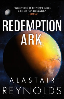 Redemption Ark paperback by Orbit featuring science fiction book cover with futuristic spaceship and space scene.